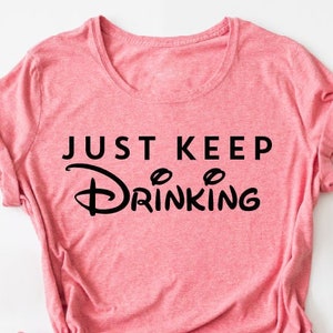 Just Keep Drinking / SVG Digital File Download / Bride Tribe Shirt / Taglio di file da utilizzare con Silhouette Studio, ScanNCut, Cricut