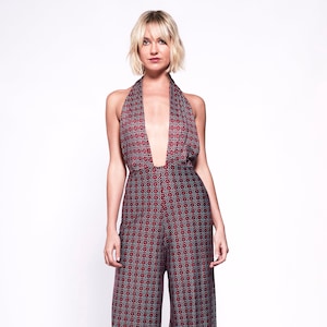 Bronze metallic cowl neck 2 in 1 culotte jumpsuit store