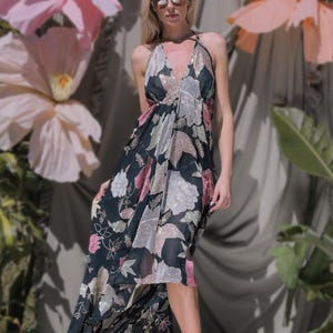 Ariella Halterneck dress - Navy