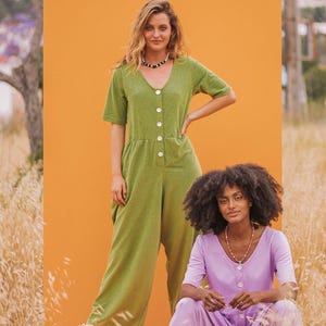 SUZY SLOUCHY Jersey Jumpsuit - Green