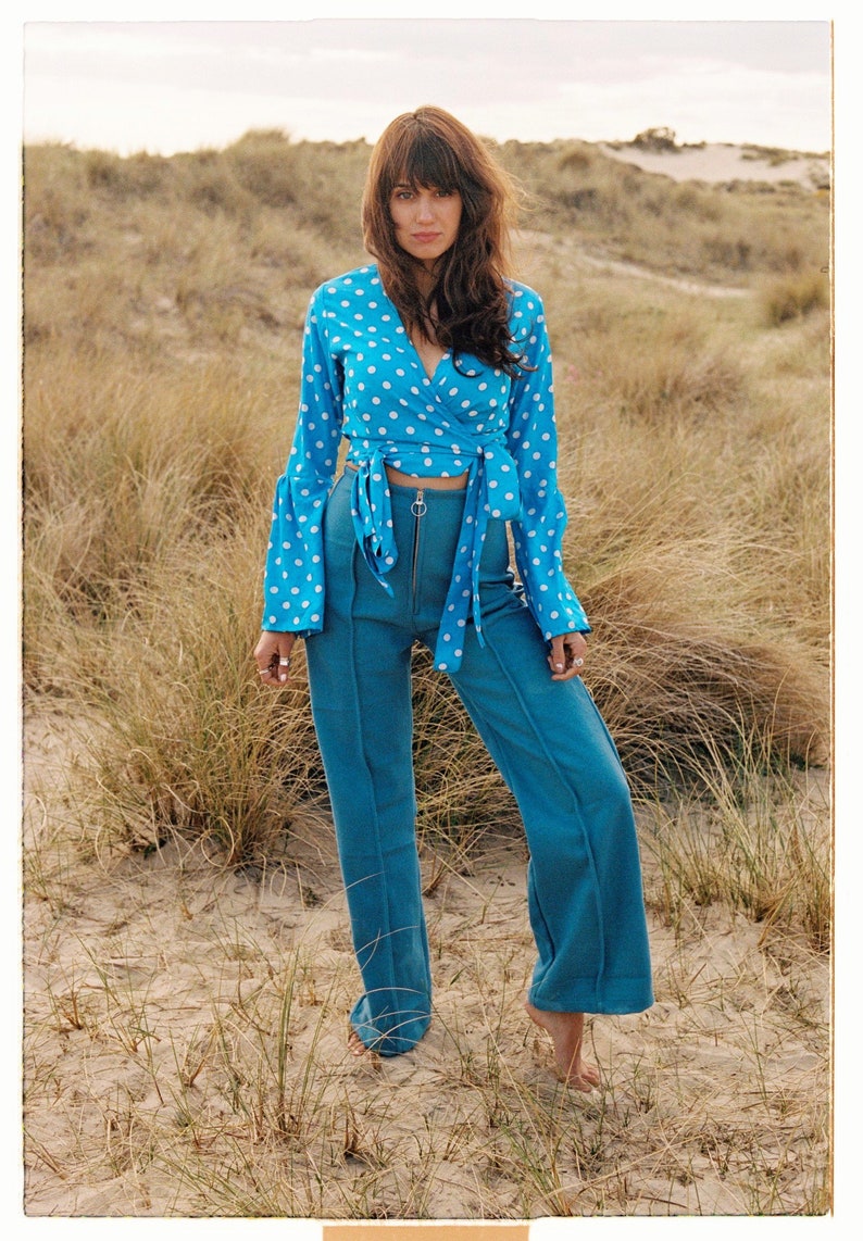 Pebble Polka Dot Wrap top