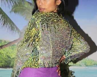 sequin green jacket
