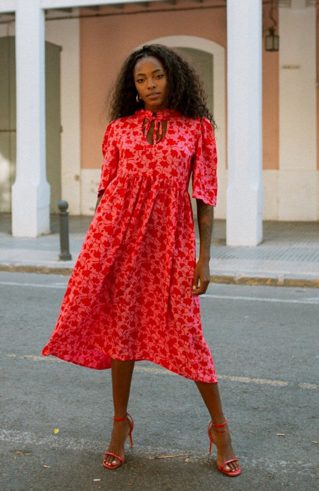 ALMA RED DRESS Summer Floaty Boho Dress - Etsy Norway