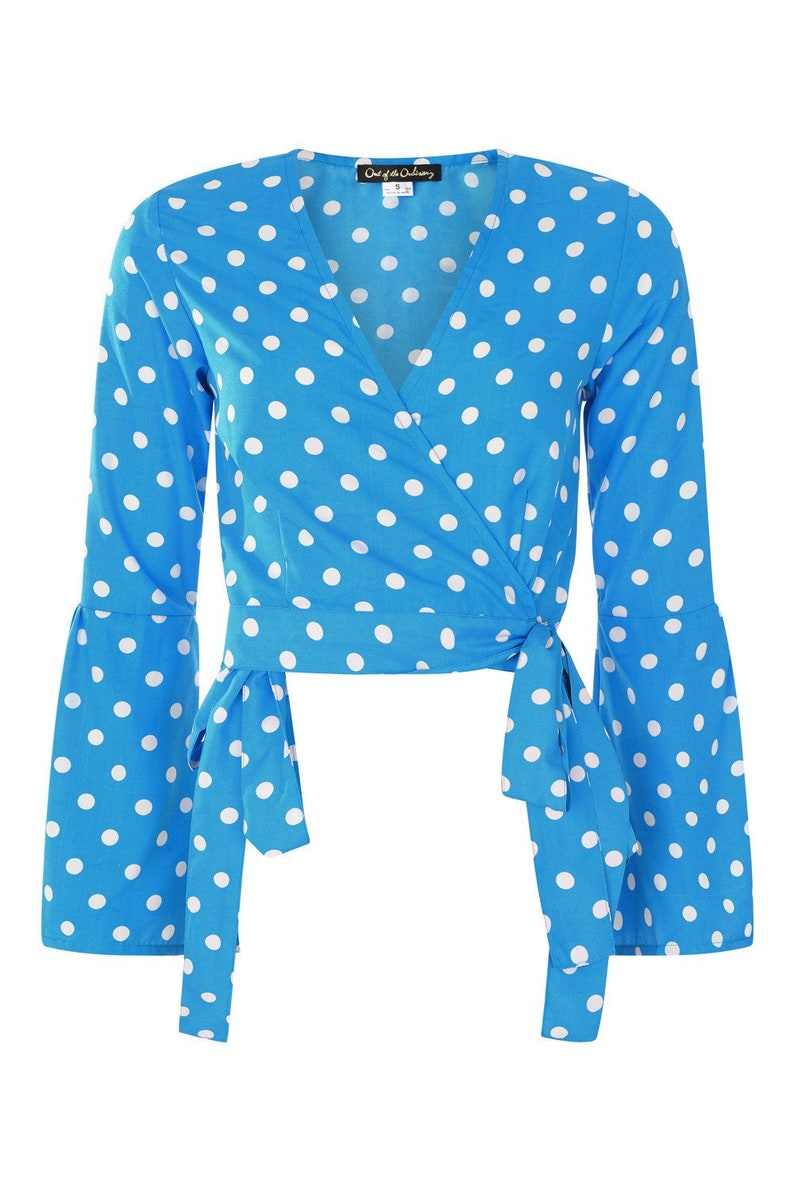 Pebble Polka Dot Wrap top