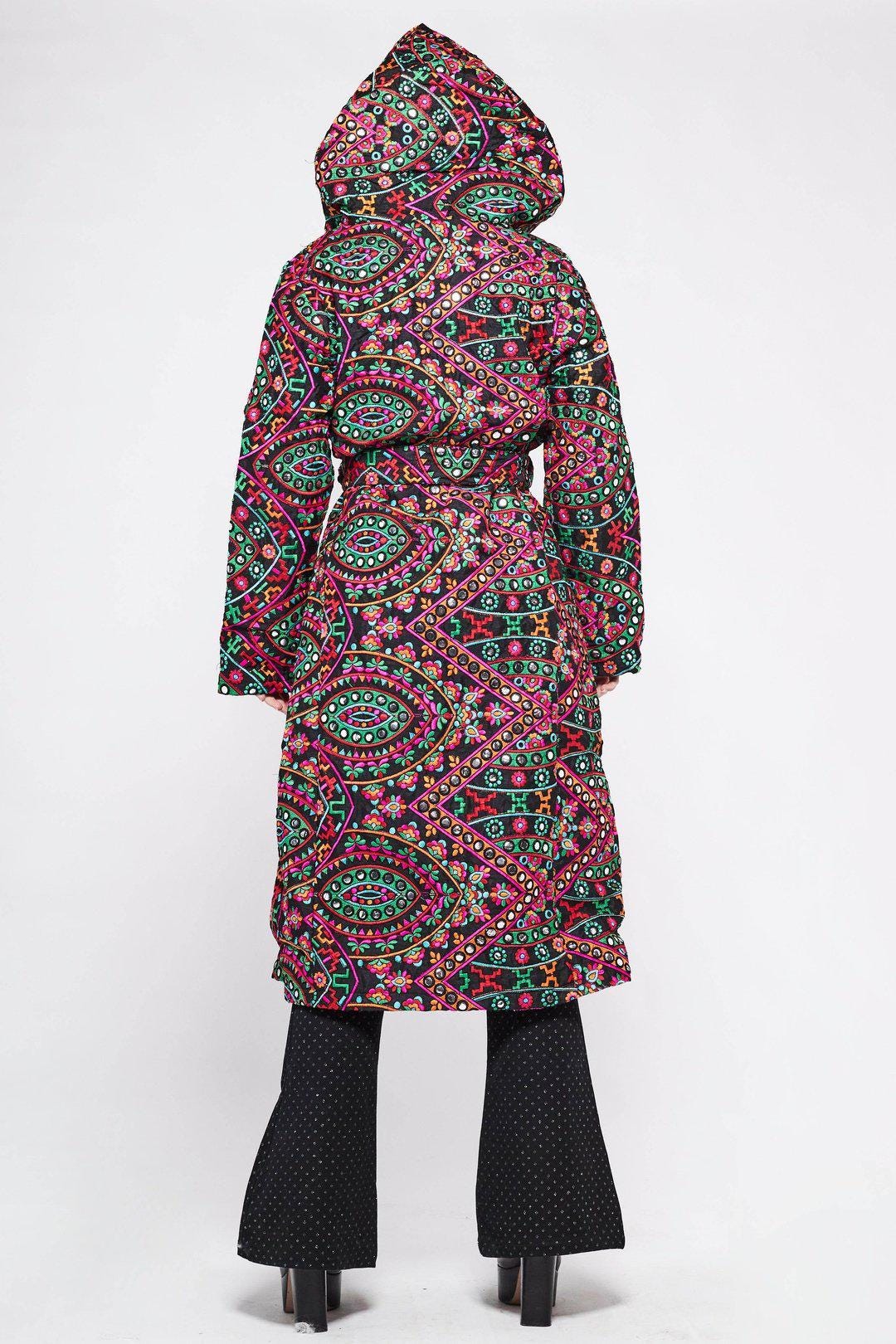 PIXIE Mirror Embroidery Hooded Coat - Etsy