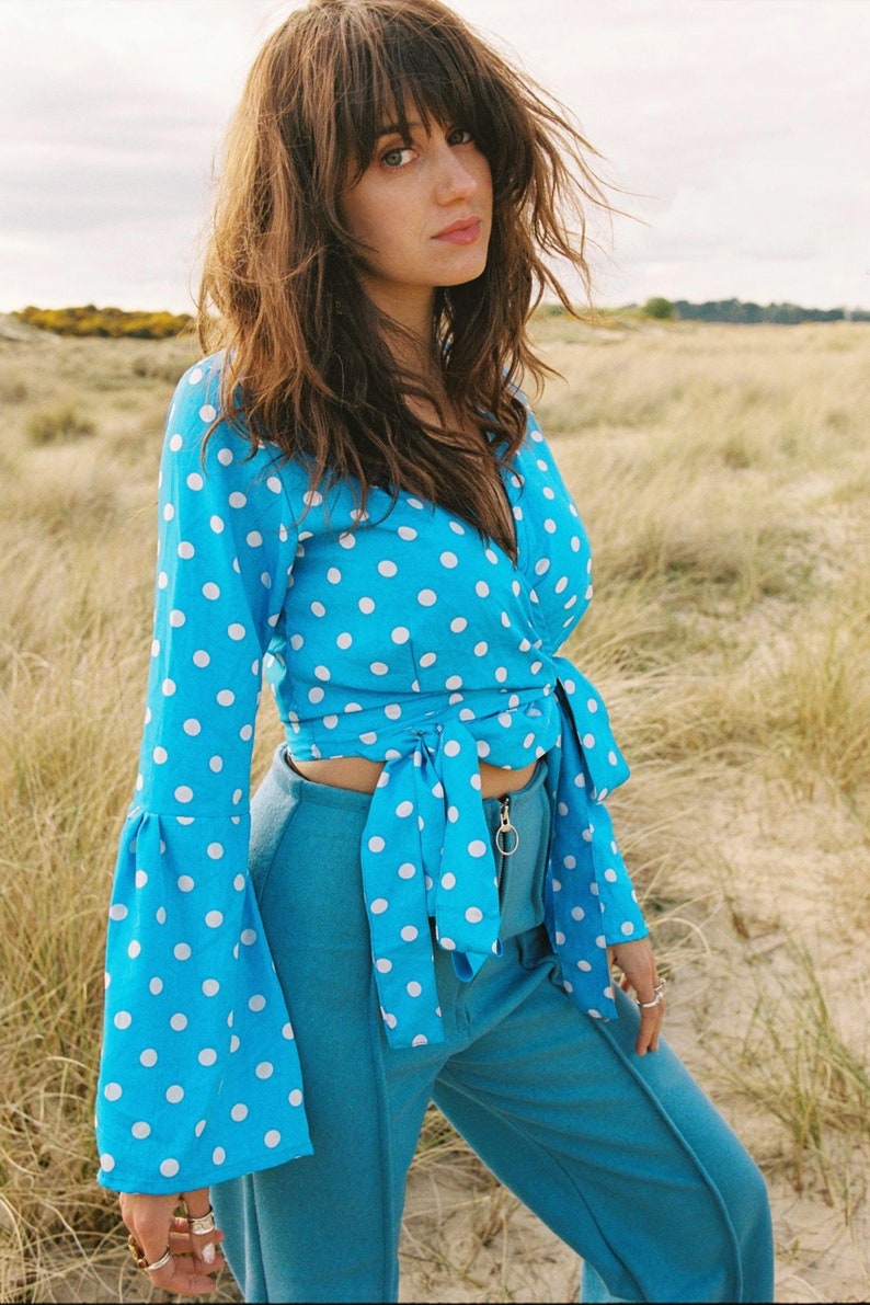 Pebble Polka Dot Wrap top
