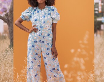 FORGET ME NOT - Women's Retro Style Linen Jumpsuit