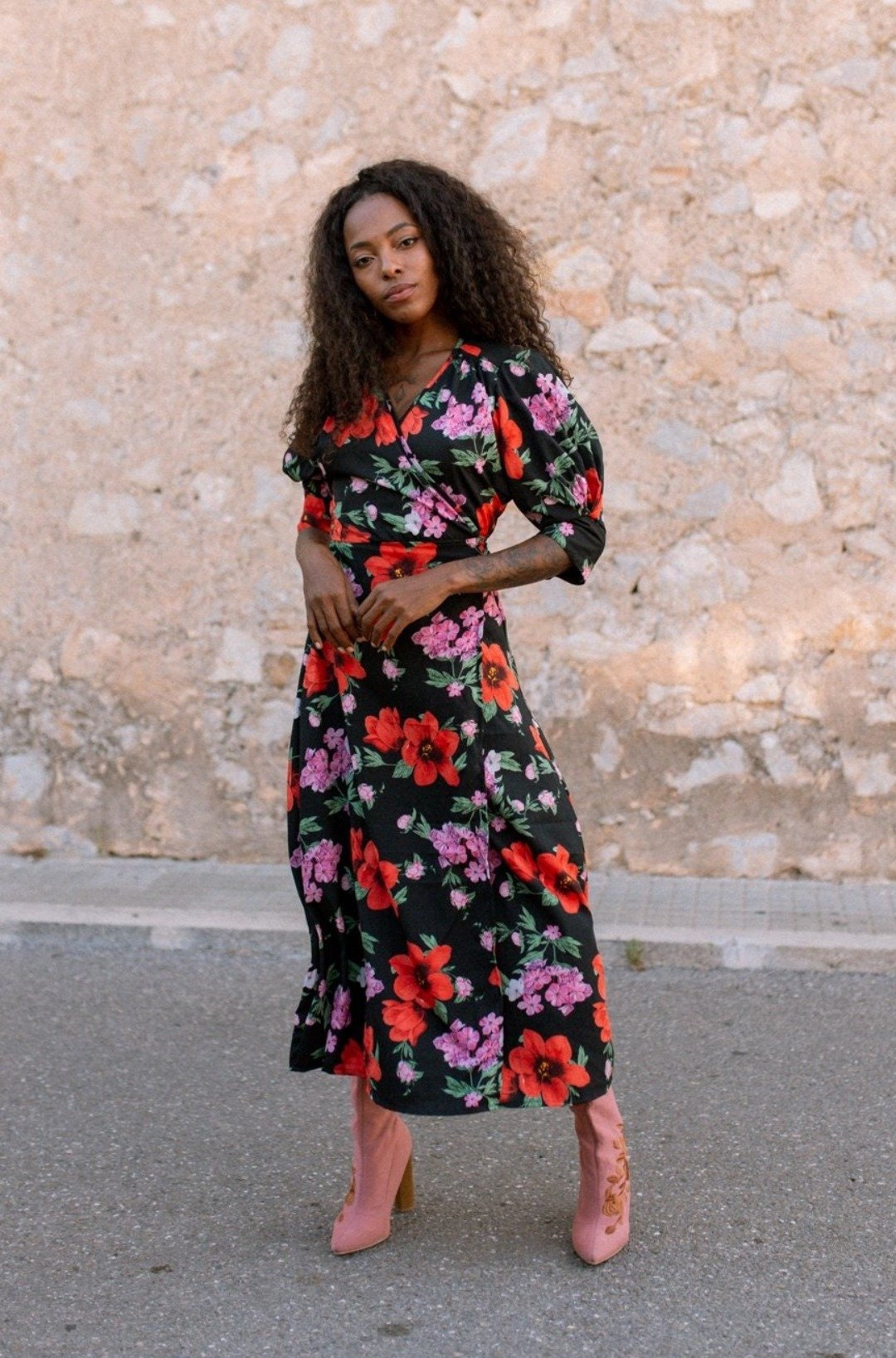 Nightingales embroidered top dress and shrug