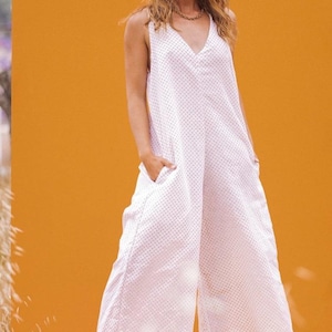 DANNA White Linen Jumpsuit