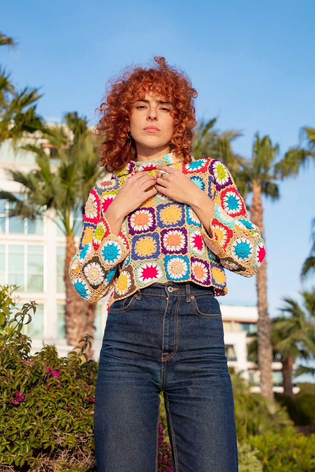 Cream crochet jumper outlet