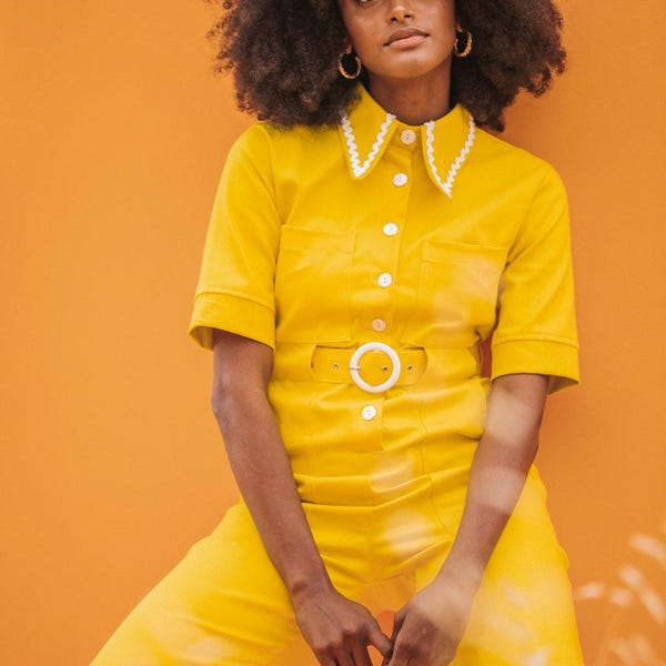 Lottie Jumpsuit (Pastel Yellow)