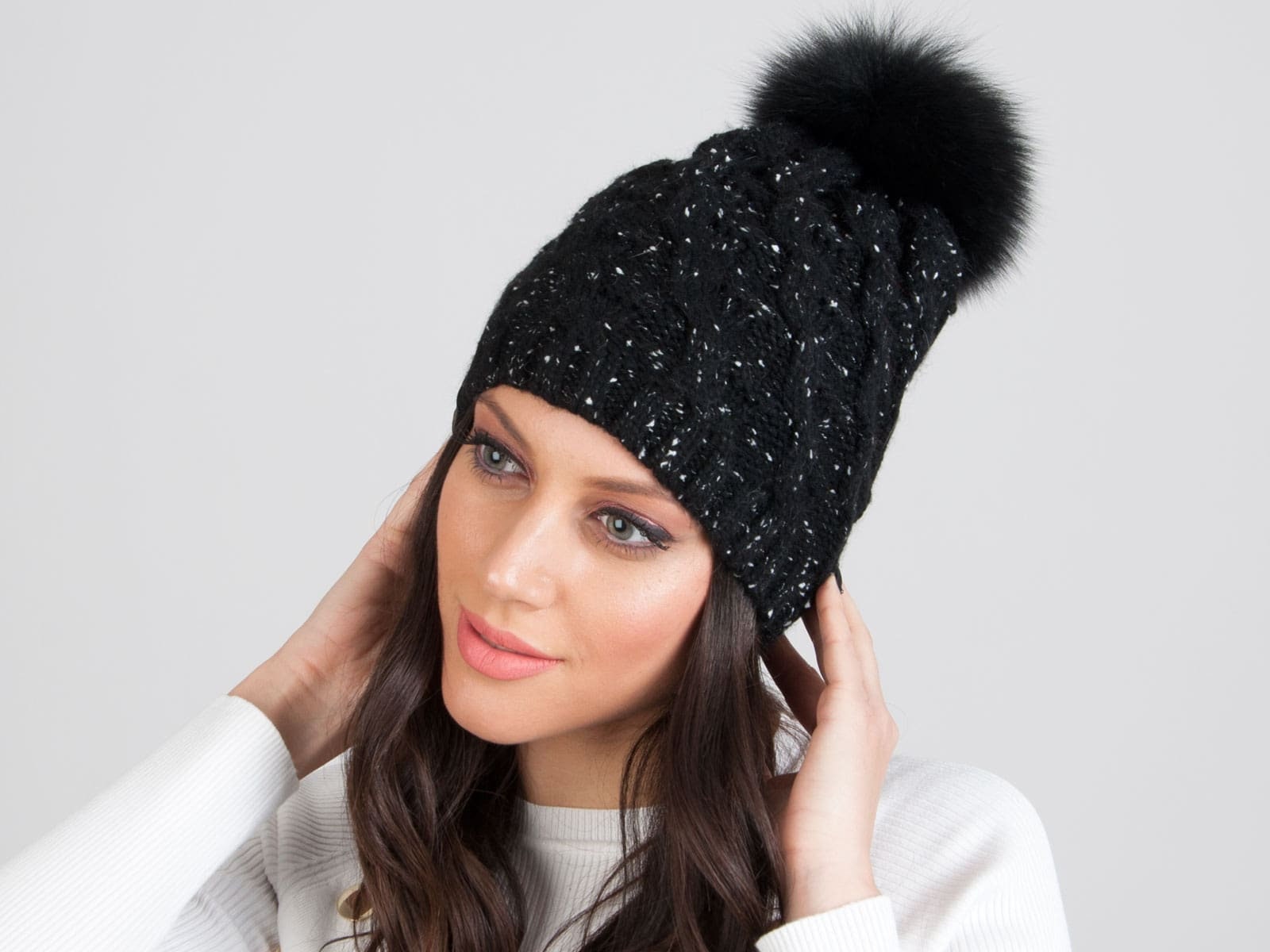 Tasha Tarno Fox pom fur beanie FOX News Embroidered Pom Pom Beanie main image 2