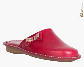 Anatomic Leather Slippers for Ladies. Luxurious Women's Leather Slippers. Gift for Her