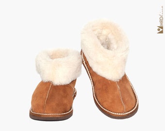 Kinderschaffell Hausschuhe, Kinderfellschuhe, Schaffellhausschuhe, Pelzhausschuhe, Stiefeletten Hausschuhe, Geschenk für Kind, Lammfellschuhe
