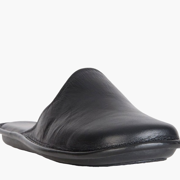 Pantoufles anatomiques en cuir. Pantoufles en cuir luxueuses pour hommes. Cadeau pour lui