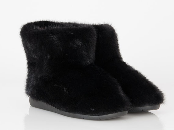 Mink clearance fur boots