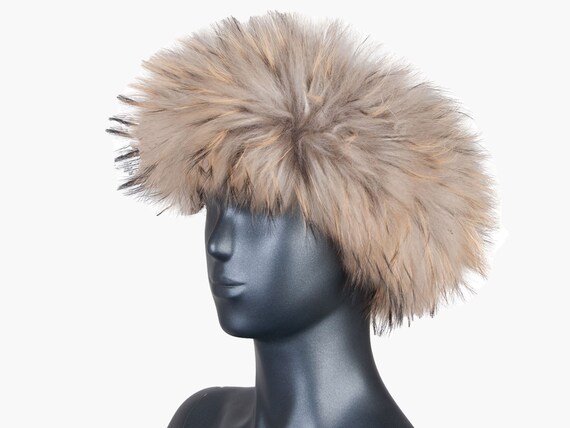 Real Finn Raccoon Fur Headband, Fur Headband, Fur Scarf, Fur 