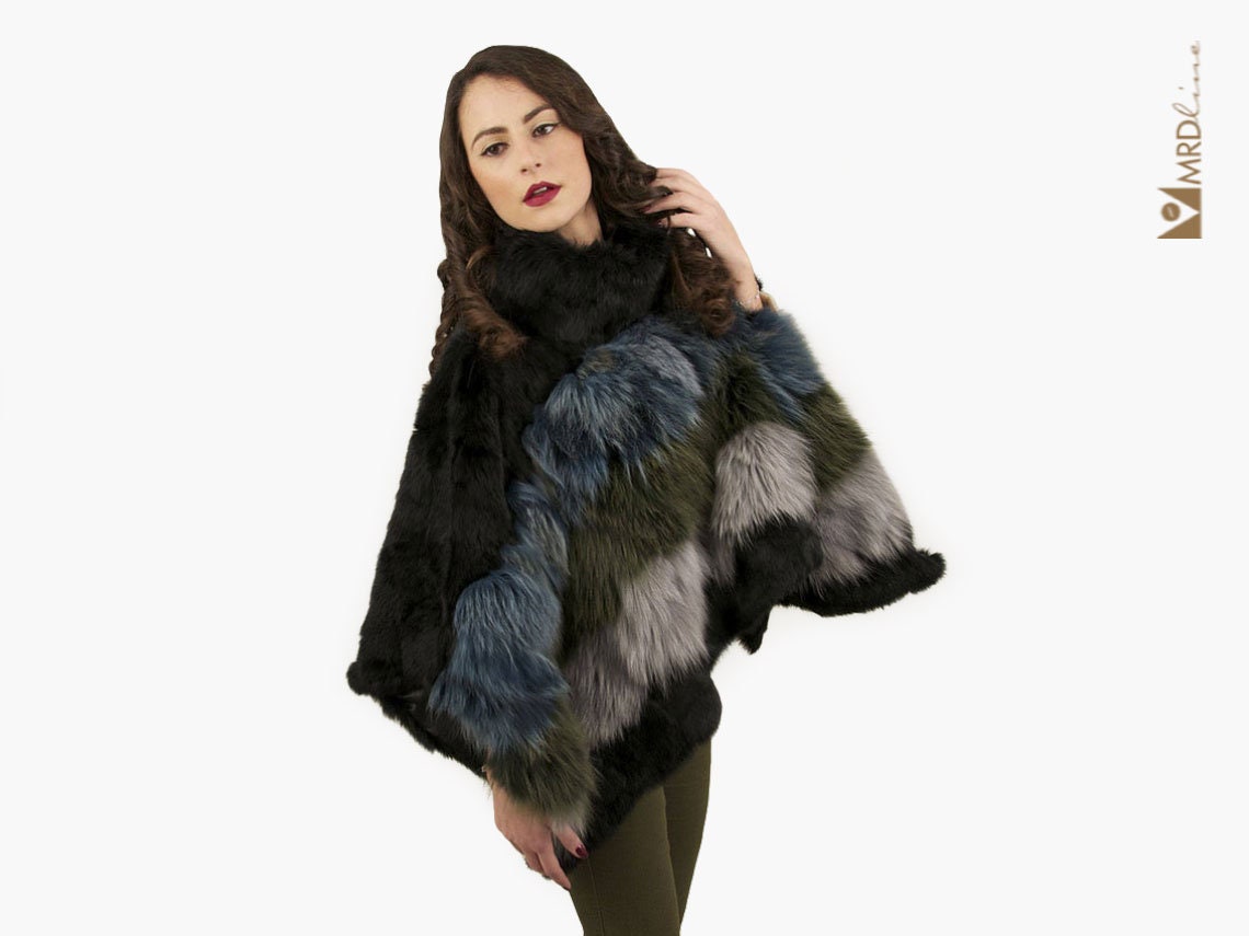 Handmade Coyote Fur Poncho for women. Poncho. Fur Poncho. Coyote Fur Poncho. Cape. Fur Cape. Coyote Fur Cape. Shawl. Fur Shawl.