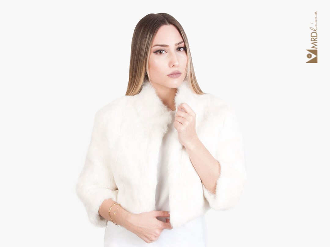 Rex Rabbit Bolero Handmade Rex Rabbit Fur Bolero for Women. Fashionable and Elegant. - Etsy