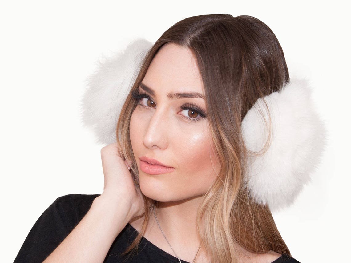 Fur earmuffs Black earmuffs White earmuffs Red earmuffs Etsy