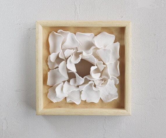 Framed porcelain, contemporary wall art, porcelain 3D art, home decor, minimalist art, ceramic wall art, wall sculptures