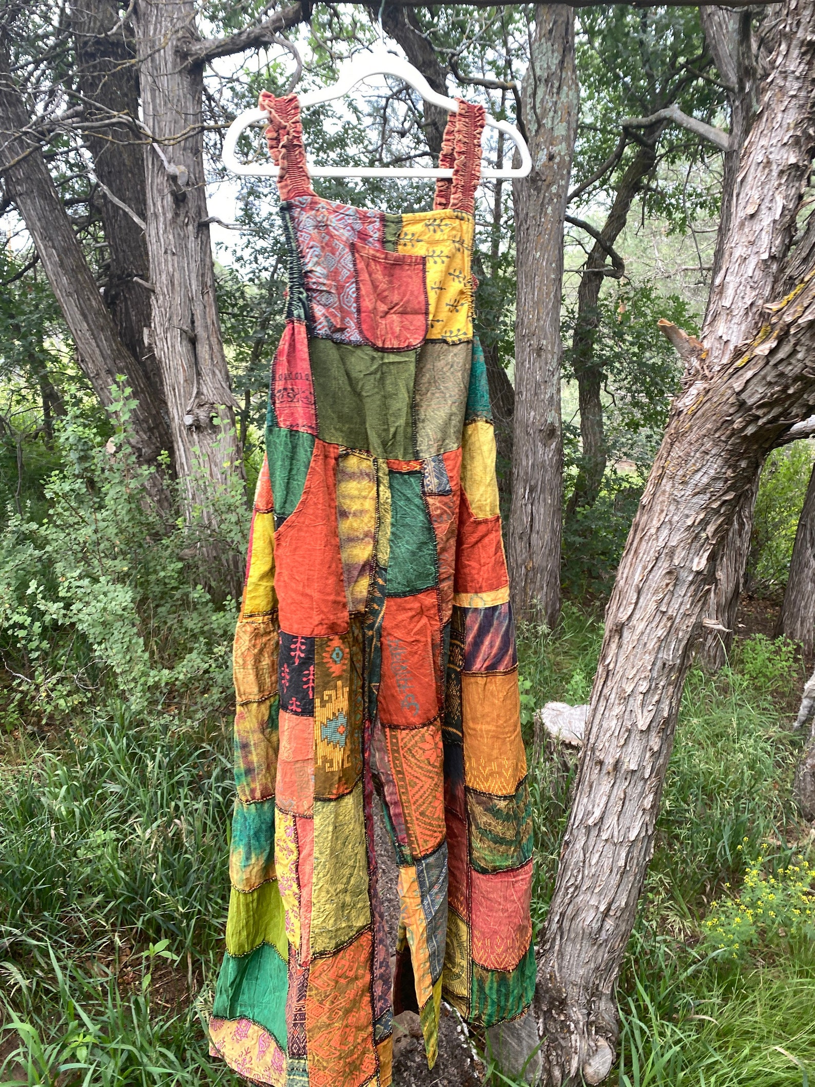 Hippie Patchwork Overall Hippie Jumpsuit Festival Outfit Etsy