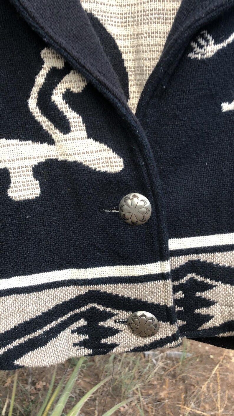 SOUTHWEST VINTAGE JACKET Painted Pony Nickel Buttons One Size 100/% Cotton