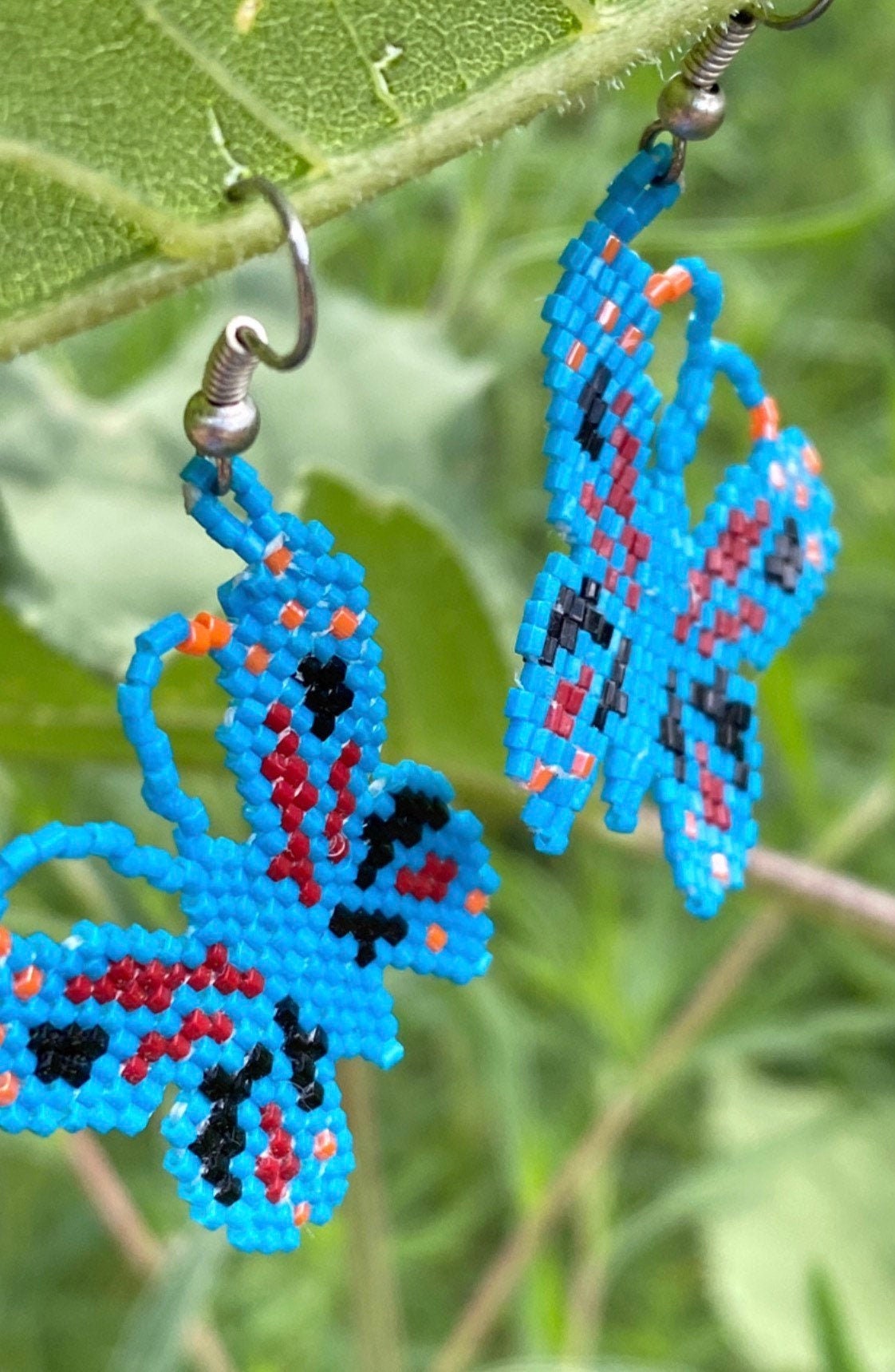 BEADED BUTTERFLY EARRINGS Native American Made by Navajo Julia Etsy UK