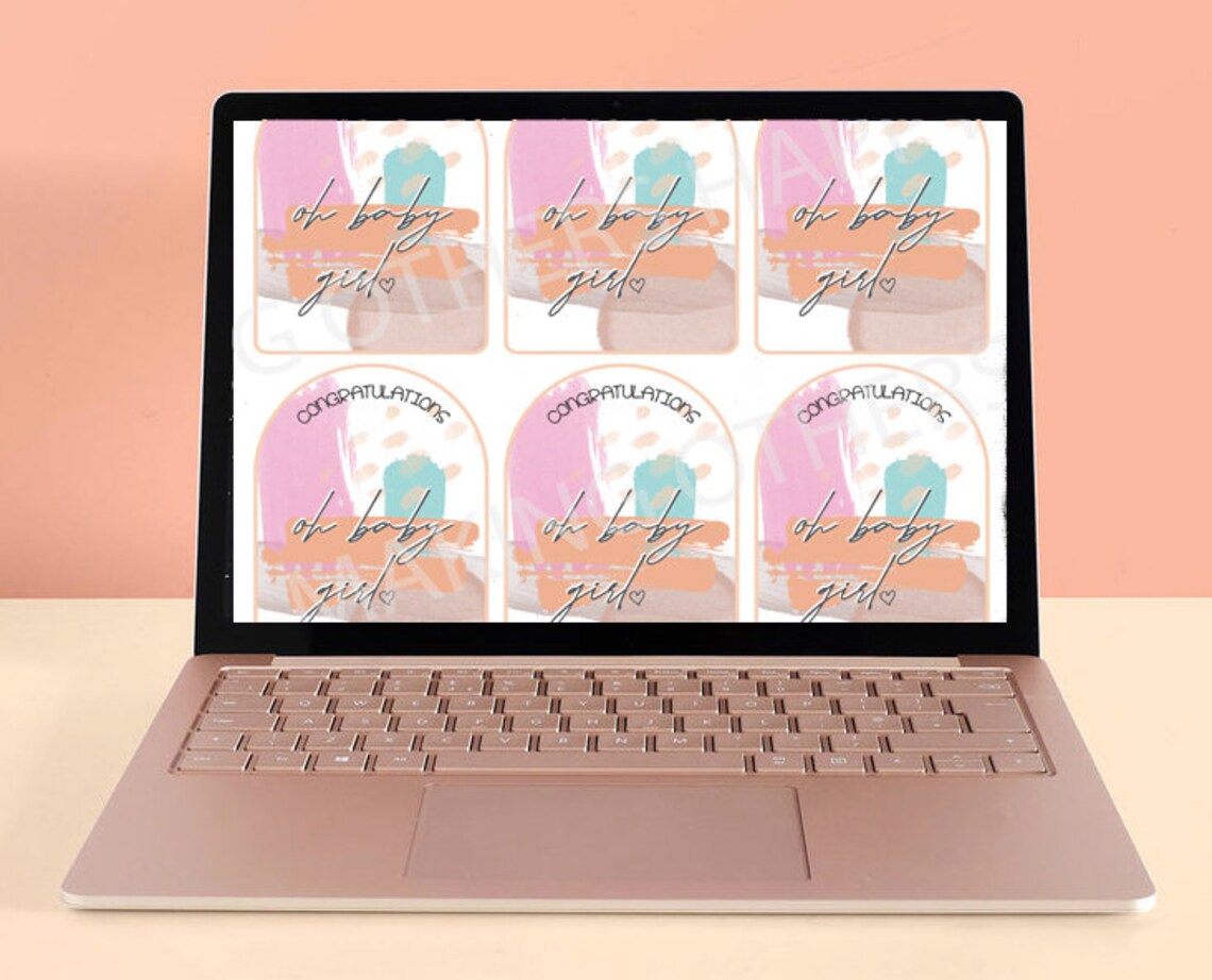 Oh Baby Girl Printable Stickers Instant Download PDF - Etsy