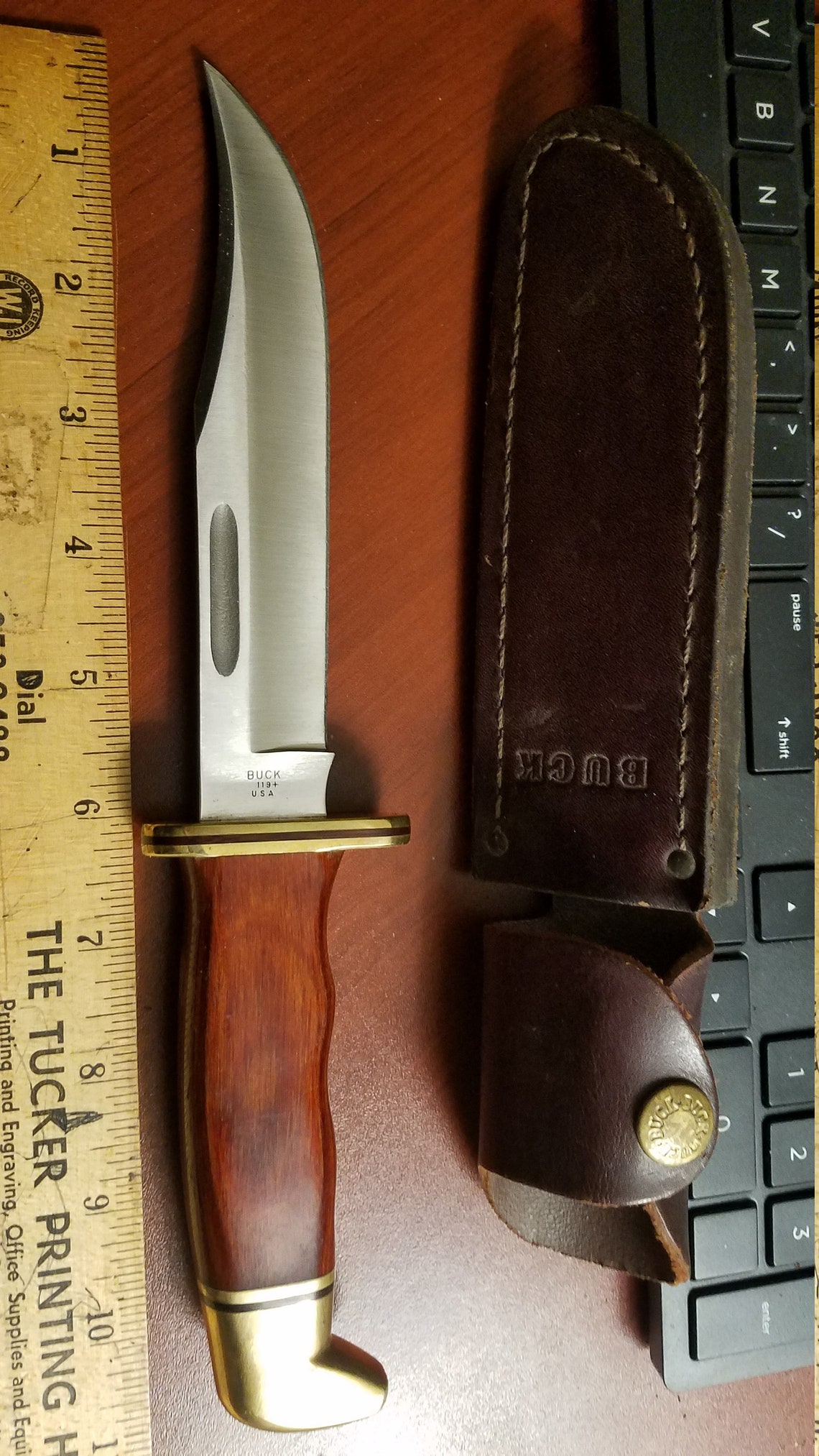 Vintage Buck 119 Fixed Blade Hunting Knife Etsy