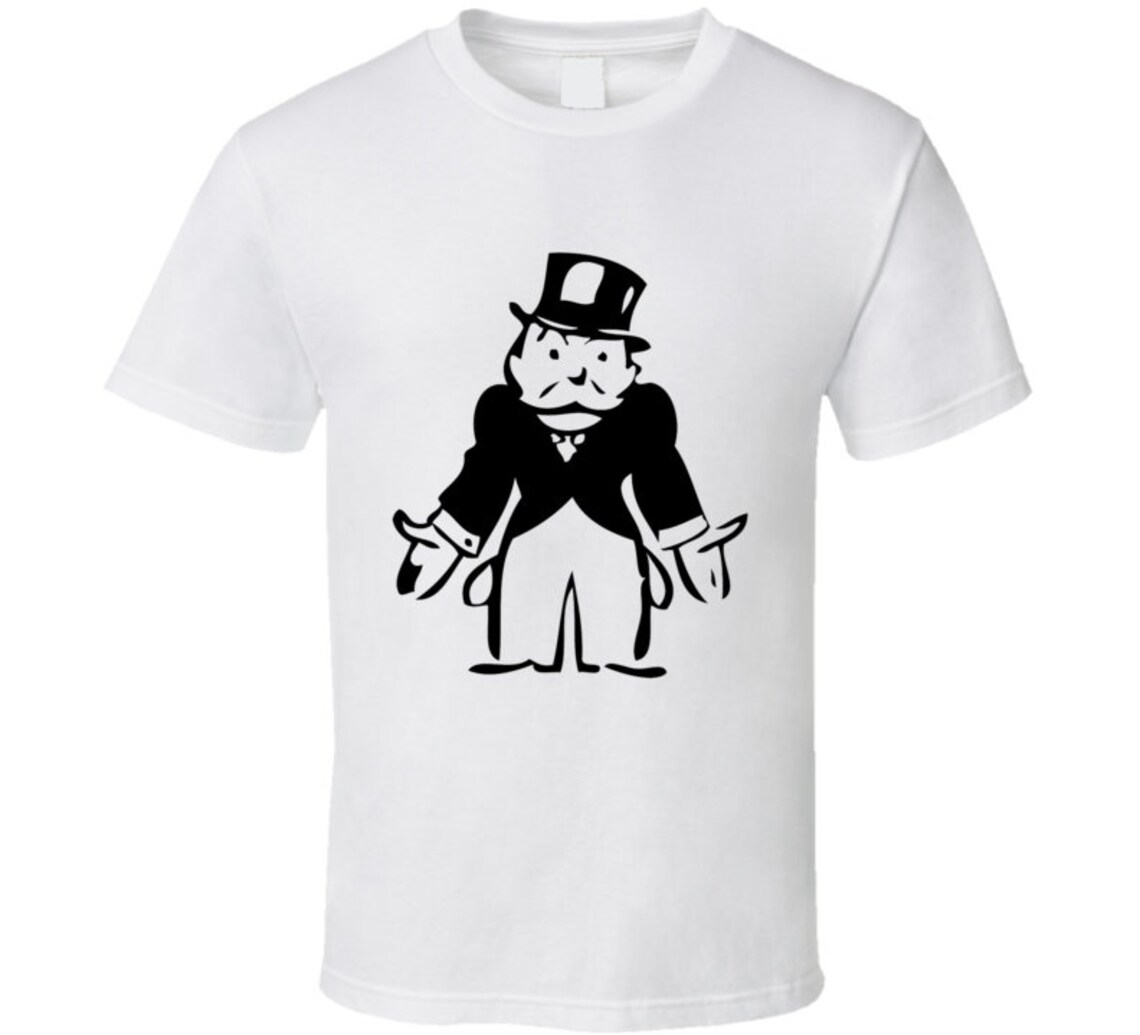 Monopoly Man Empty Pockets Classic Fun Graphic Game Tee Shirt Etsy