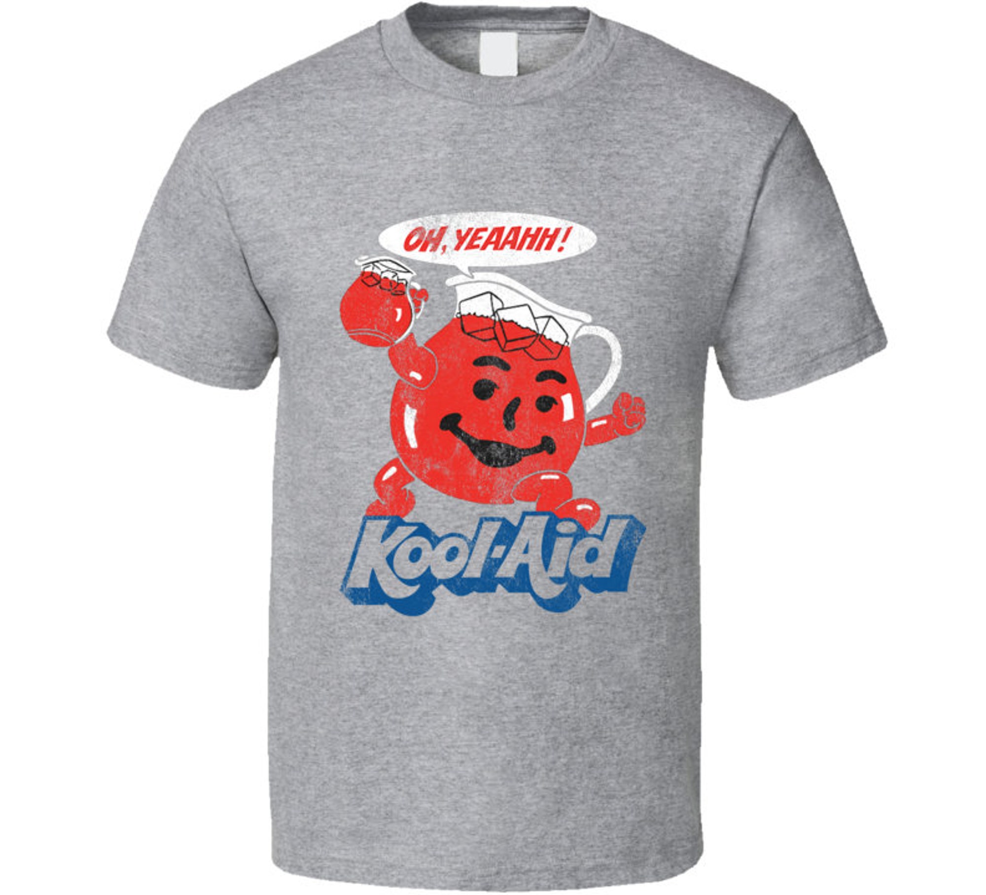Oh Yeahhh Kool Aid Funny Juice Man Vintage Distressed Style Graphic T-Shirt