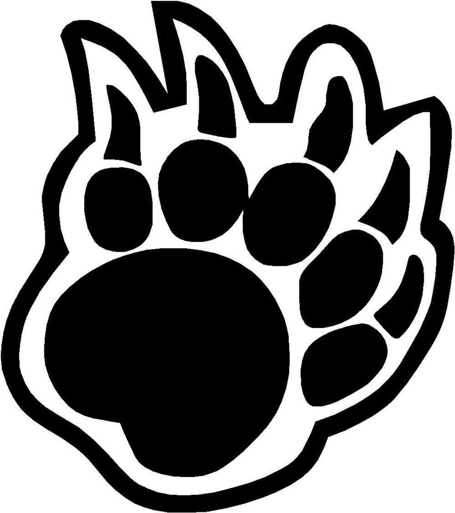 Bear Claw Paw Print Vinyl Decal Sticker 3.33 x | Etsy