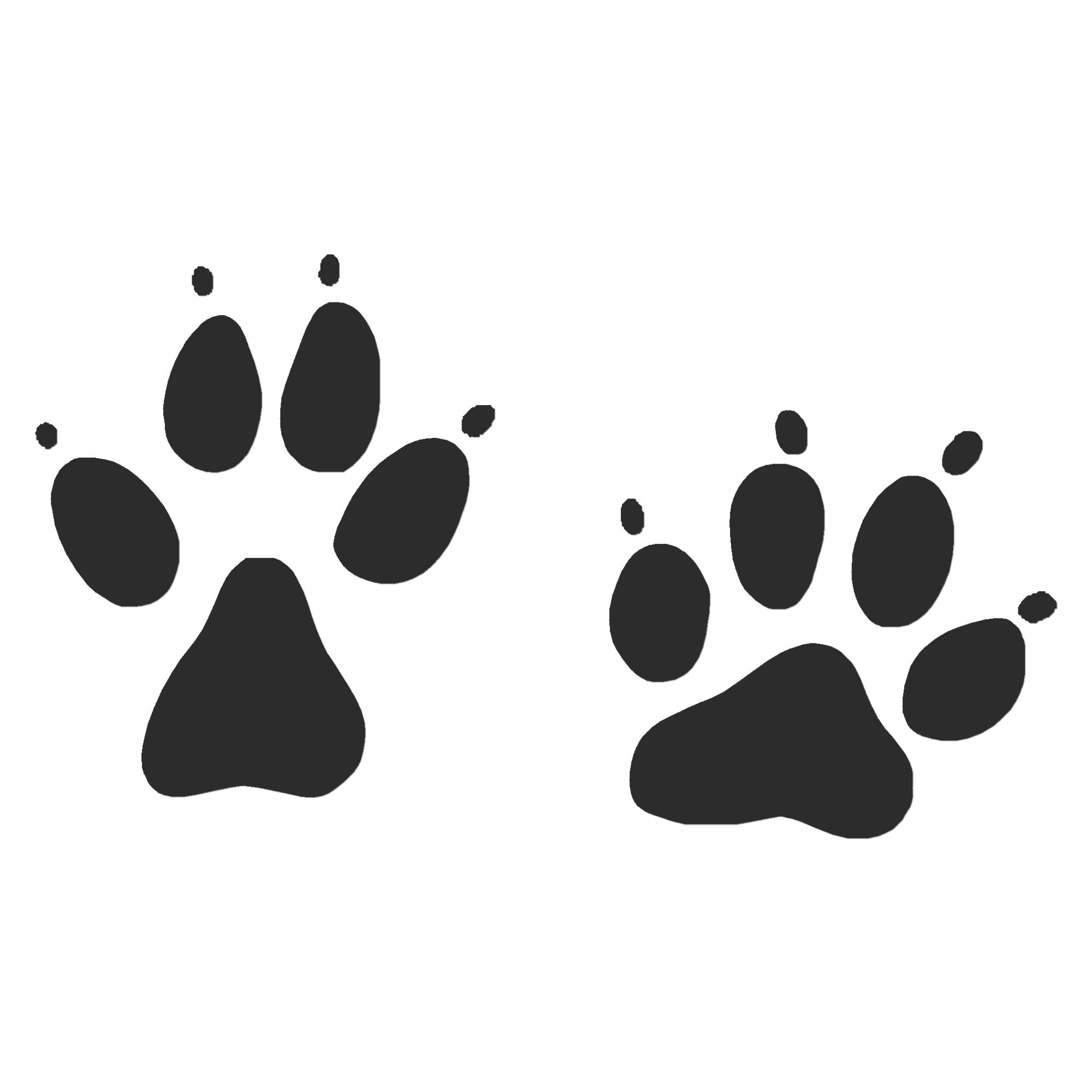 Paw Prints Dog Vinyl Decal Sticker 3 Sizes 9 Solid Etsy