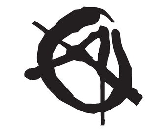 Anarchy Symbol - Vinyl Decal Sticker - 3 Sizes - 9 Solid Colors - ebn45