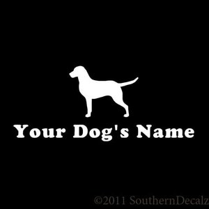 Custom Chesapeake Bay Retriever Dog Name Puppy - Decal Sticker - 24 Colors - 6 Fonts