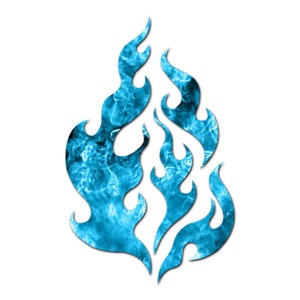 Fire Flames Art - Vinyl Decal Sticker - 3 Sizes - 8 Printed Colors - ebn1054