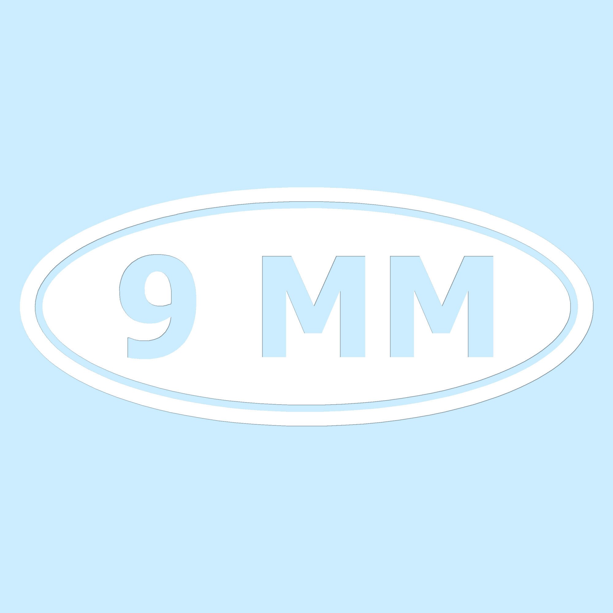 9mm Ammo Vinyl Decal Sticker 3 Sizes 9 Solid Colors | Etsy
