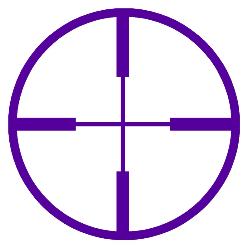 Crosshair Target Vinyl Decal Sticker 3 Sizes 9 Solid Etsy