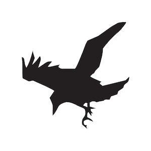 Crow Raven Jackdaw - Vinyl Decal Sticker - 3 Sizes - 9 Solid Colors - ebn188