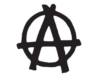 Anarchy Symbol - Vinyl Decal Sticker - 3 Sizes - 9 Solid Colors - ebn46