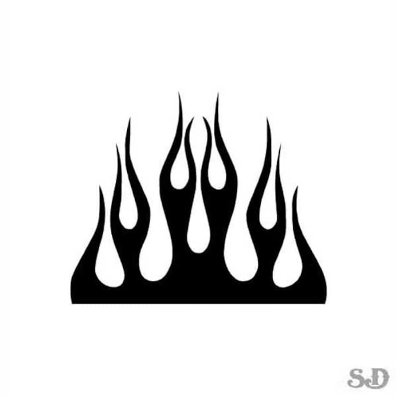 Fire Flames Art Vinyl Decal Sticker 4.5 Long X Etsy