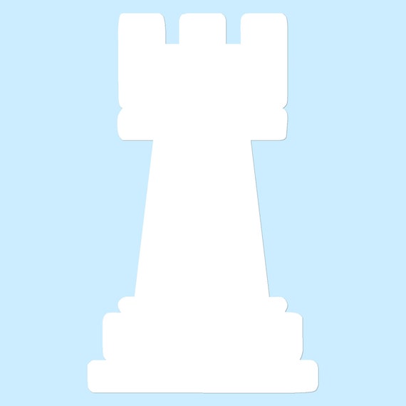 Chess Piece White Rook Chess Club Rook White Chess Castle Sticker for Sale  by Minnesnowta