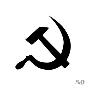 USSR Hammer Sickle - Vinyl Decal Sticker - 3.75&quot; long x 3.75&quot; high - 24 Colors - [#0713]
