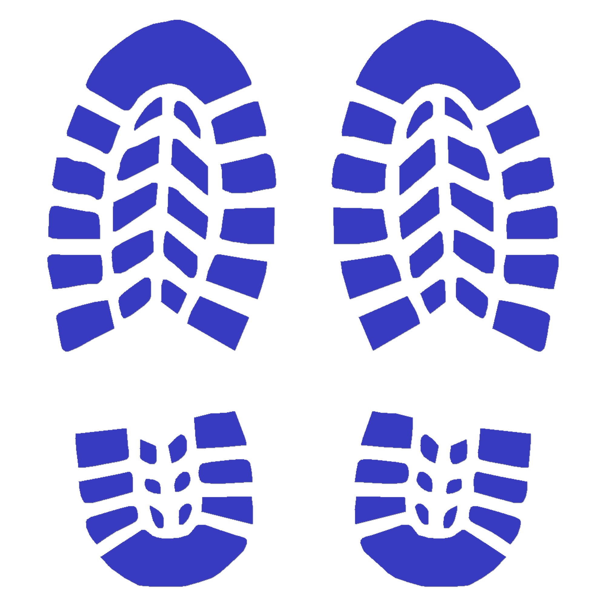 Boot Prints - Vinyl Decal Sticker - 3 Sizes - 9 Solid Colors - Ebn120 ...