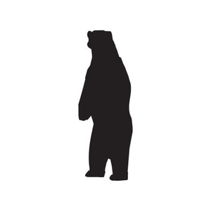 Standing Bear - Vinyl Decal Sticker - 3 Sizes - 9 Solid Colors - ebn93
