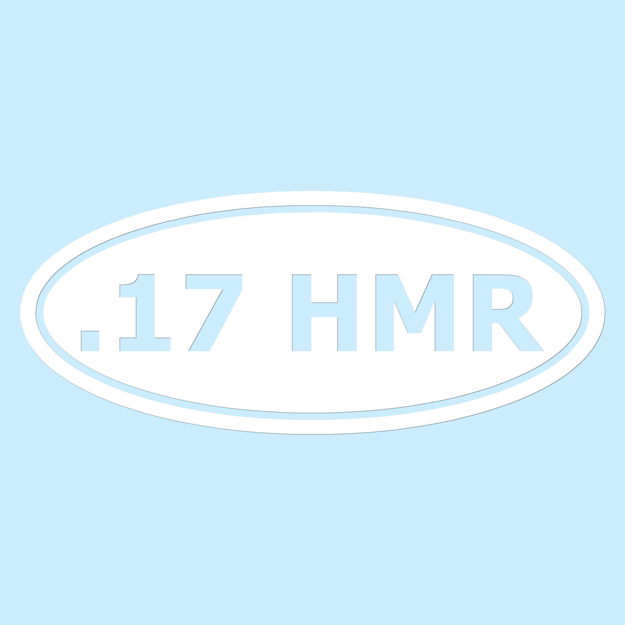 Ammo .17 HMR Rifle - Vinyl Decal Sticker - 3 Sizes - 9 Solid Colors ...