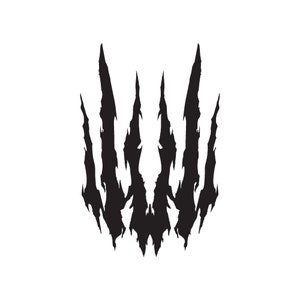 Tribal Claw Rip - Vinyl Decal Sticker -3 Sizes - 9 Solid Colors - ebn171