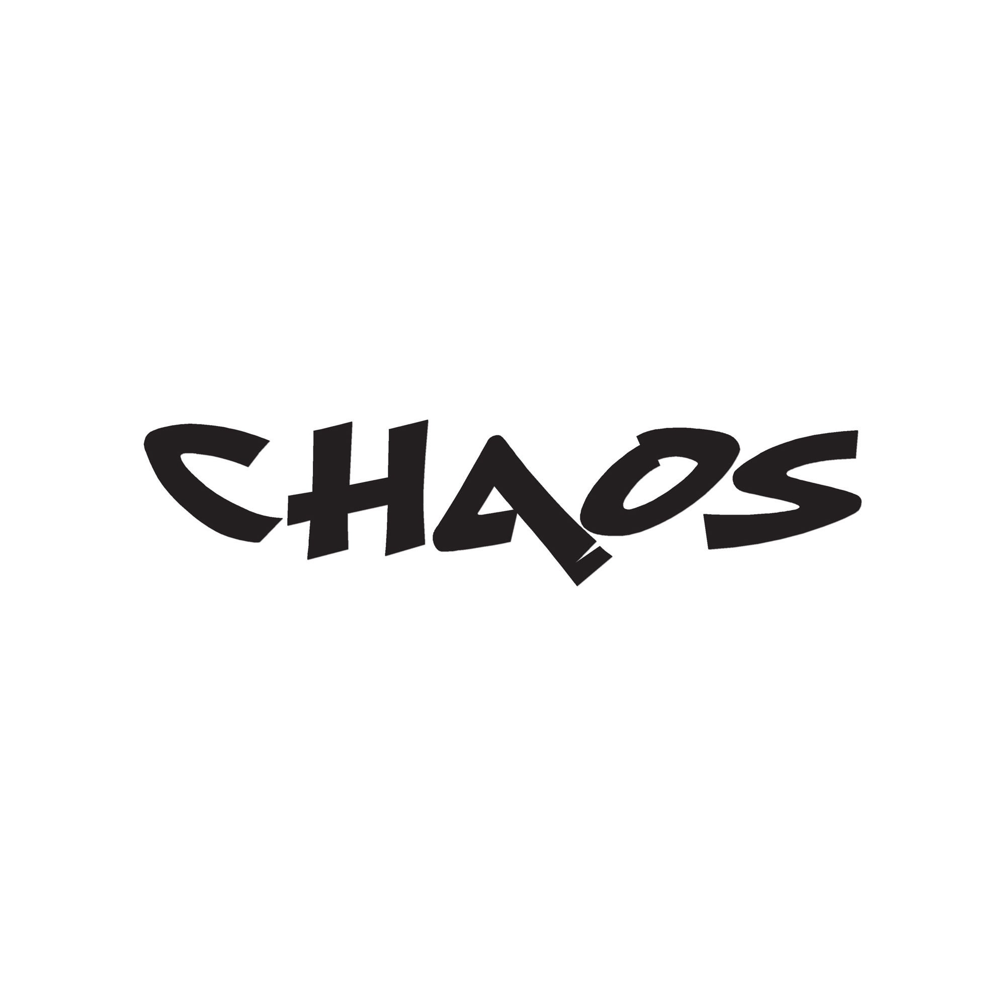 Chaos Text - Vinyl Decal Sticker - 3 Sizes - 9 Solid Colors