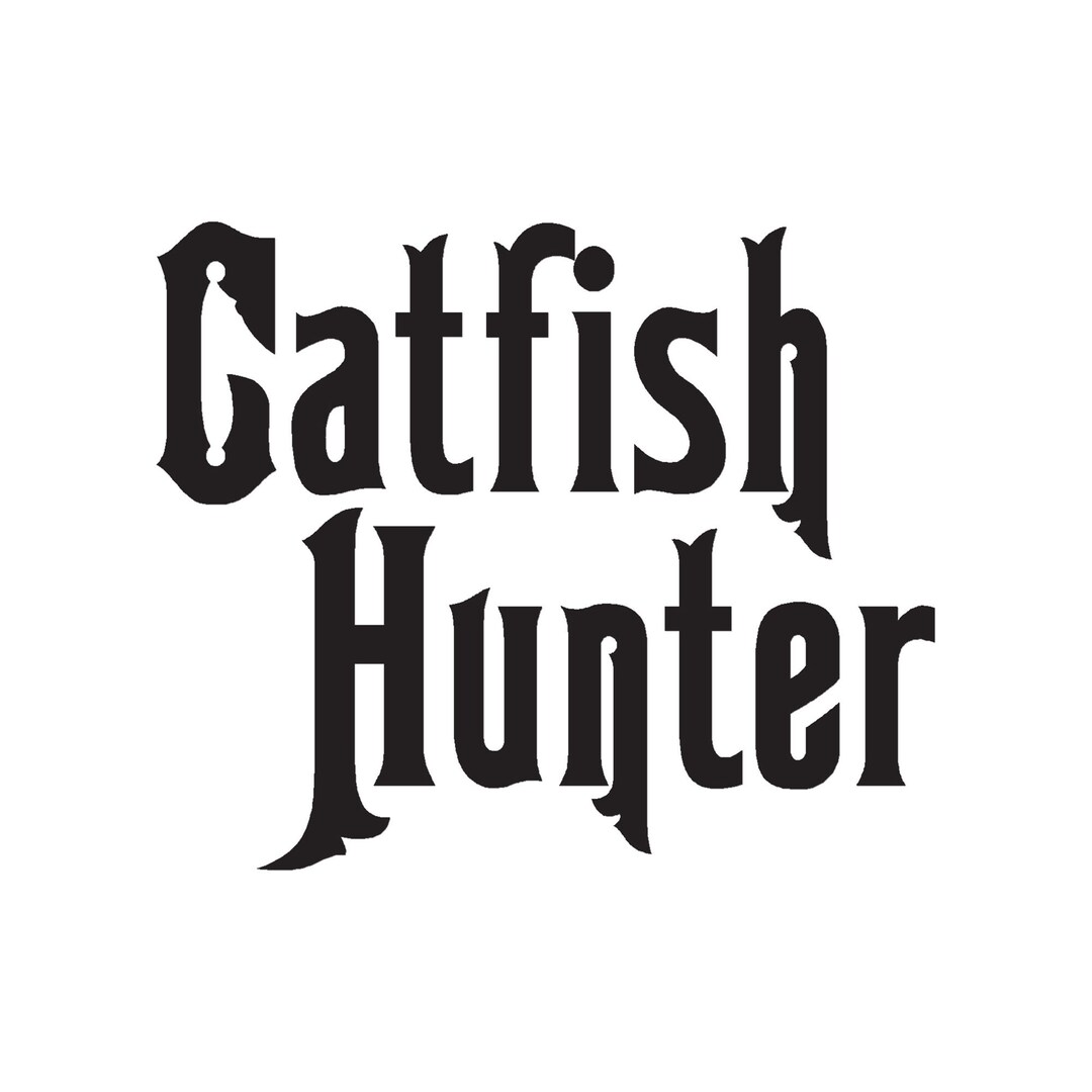 Catfish Hunter Fishing Vinyl Decal Sticker 3 Sizes 9 Solid Colors